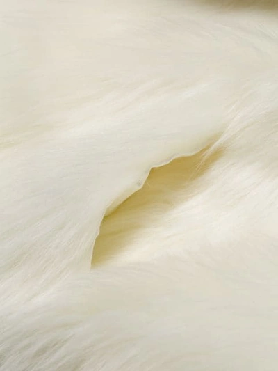 Shop Off-white Striped Faux Fur Scarf