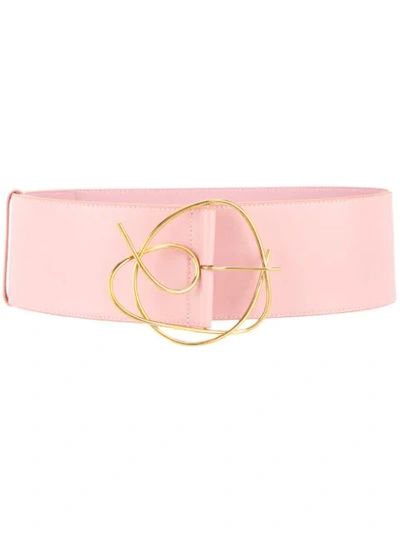 Shop Roksanda Twisted Buckle Belt - Pink