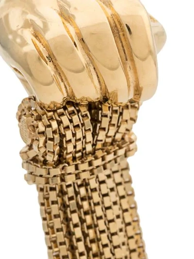 Shop Bottega Veneta Hand Drape Earrings In Gold