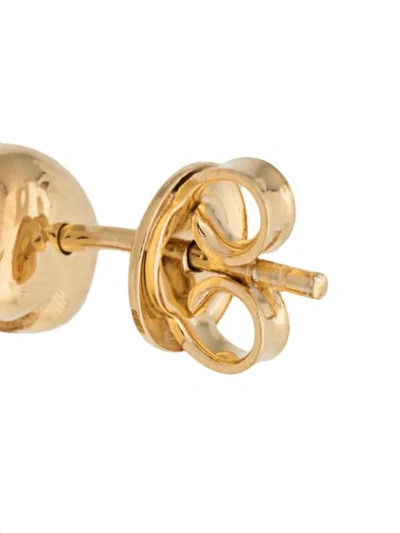 Shop Bottega Veneta Hand Drape Earrings In Gold