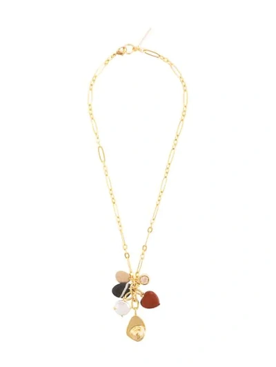 Shop Lizzie Fortunato Beaded Pendant Necklace In Gold