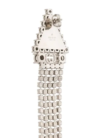 Shop Gucci Ohrring Mit Kristallen - Silber In Silver