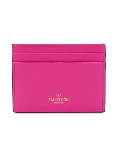 Shop Valentino Garavani Rockstud Cardholder - Pink