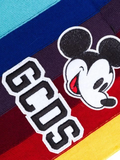 Shop Gcds Mickey Mouse Scarf In Blue