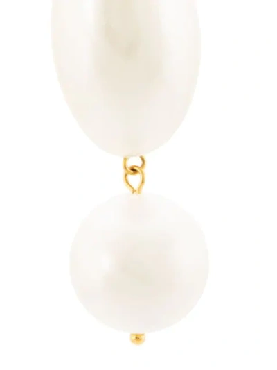 Shop Lele Sadoughi Oval Drop Earrings In White