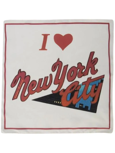 Shop Amélie Pichard New York Postcard Scarf In Red