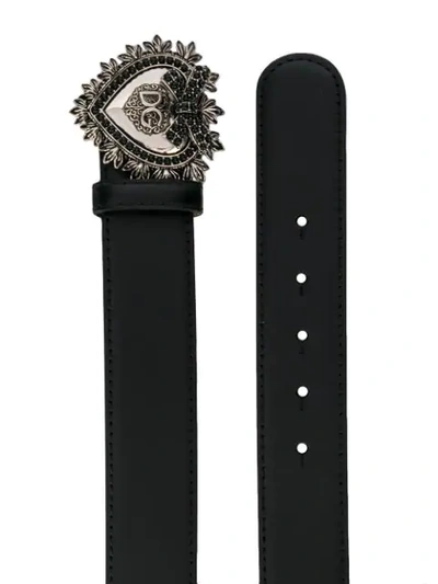 Shop Dolce & Gabbana Sacred Heart Belt In Black