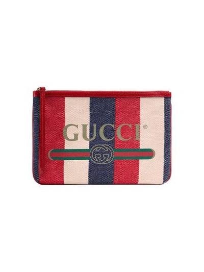 Shop Gucci Print Pouch In Multicolour