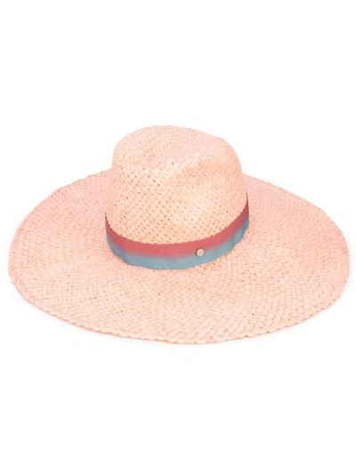 Shop Maison Michel Ribbon-embellished Sun Hat In Pink