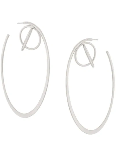 Shop Misho Kepler Hoop Earrings In Silver