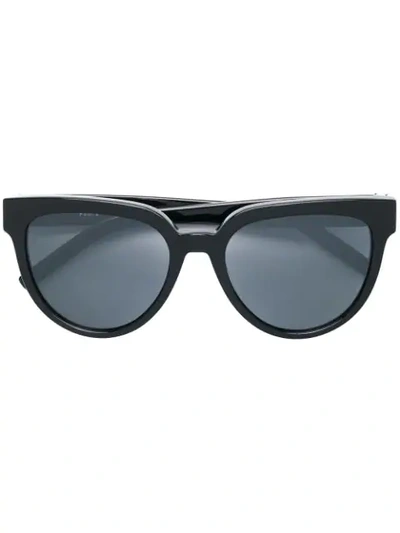 Shop Saint Laurent Square Framed Sunglasses In Black