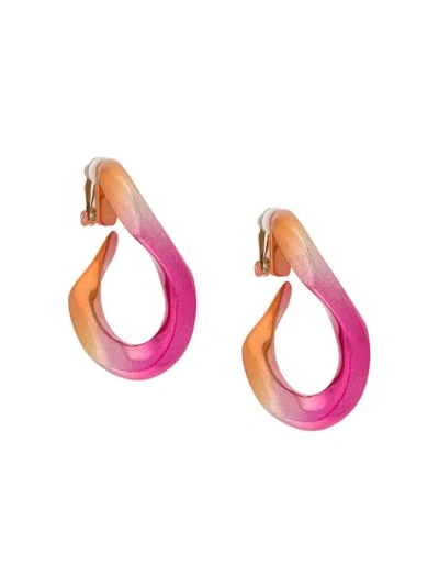 Shop Annelise Michelson Medium Broken Chain Earrings In Pink