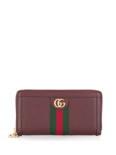 Shop Gucci Gg Continental Wallet In 红色