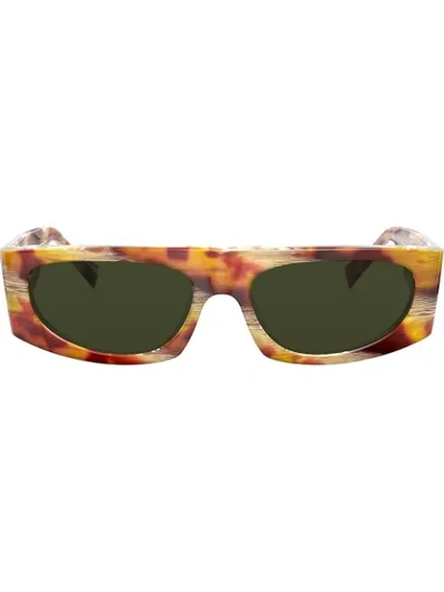 Shop Alain Mikli Horn Frame Sunglasses In Yellow