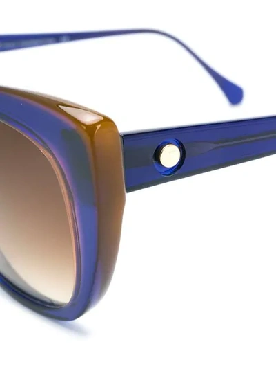 Shop Face À Face Cat-eye Shaped Sunglasses In Blue