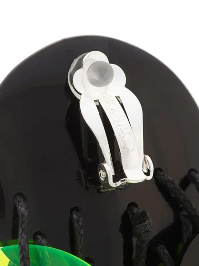 Shop Monies Colour-block Geometric Earrings In Black