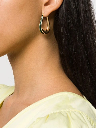 Shop Annelise Michelson Ellipse Xs Hoop Earrings In Gold