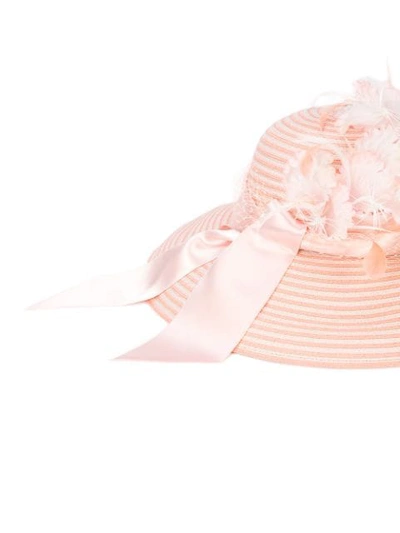Shop Gigi Burris Millinery Feather Embellished Hat In Pink