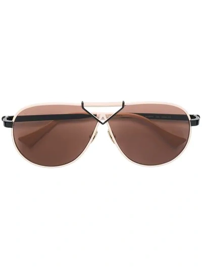 Shop Altuzarra Aviator Frame Sunglasses In Neutrals