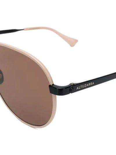 Shop Altuzarra Aviator Frame Sunglasses In Neutrals