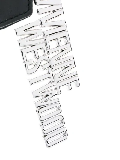Shop Vivienne Westwood Logo Keyring In Black