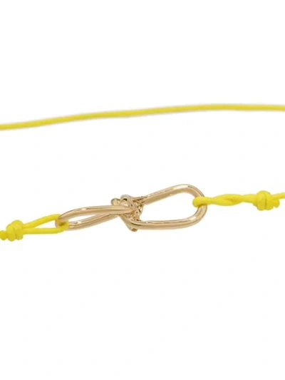 Shop Annelise Michelson Extra Small Wire Cord Bracelet In Yellow