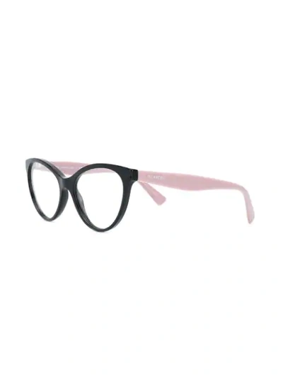 Shop Valentino Eyewear Cat Eye Shaped Glasses - Black