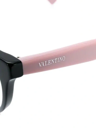 Shop Valentino Eyewear Cat Eye Shaped Glasses - Black