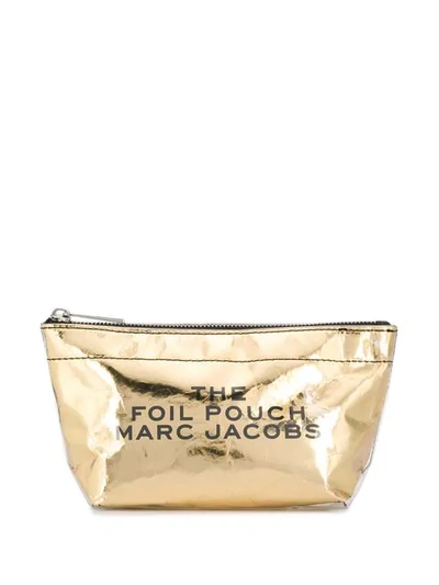 Shop Marc Jacobs Foil Makeup Bag In 710  Gold