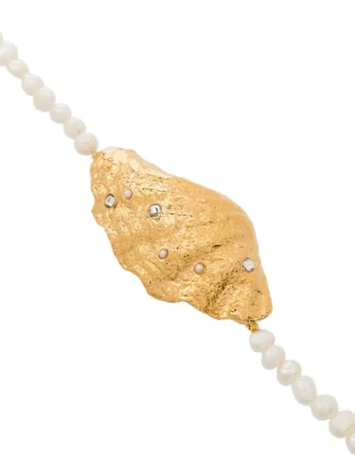 Shop By Alona Large Shell Pearl Necklace In White