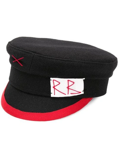 Shop Ruslan Baginskiy Logo Baker Boy Hat In Black