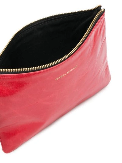 Shop Isabel Marant Zipped Coin Pouch In Red