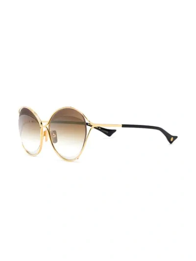 Shop Dita Eyewear Gradient Sunglasses In Metallic