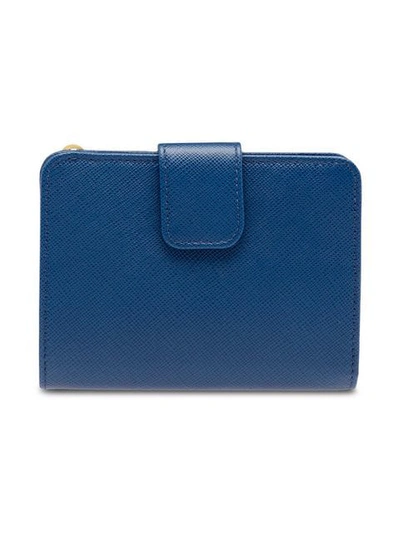 Shop Prada Small Wallet In Blue