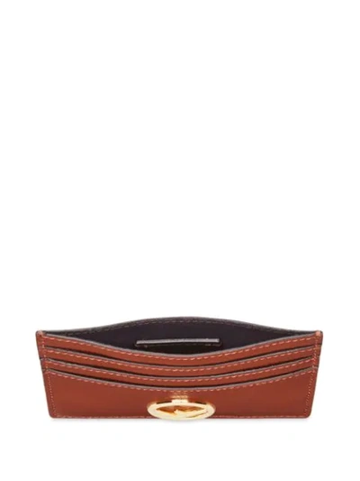 Shop Fendi F Motif Cardholder In Brown