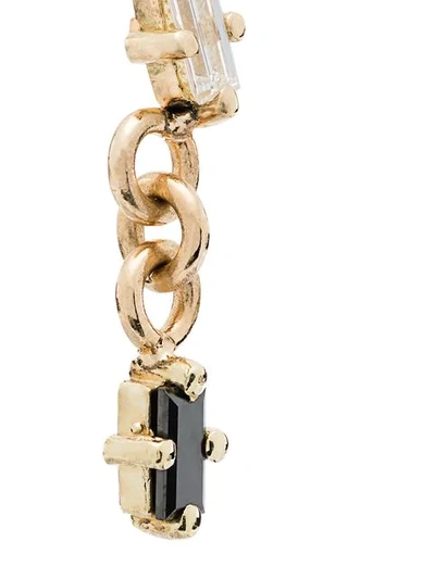 Shop Lizzie Mandler Fine Jewelry Mini 18kt Gelbgoldohrstecker Mit Diamant In Yellow Gold Black