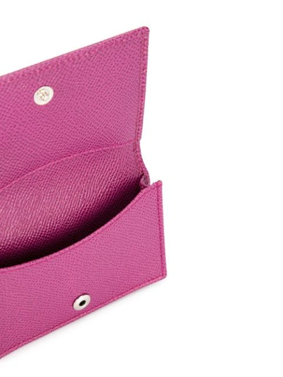 Shop Dolce & Gabbana Logo Plaque Wallet In Purple