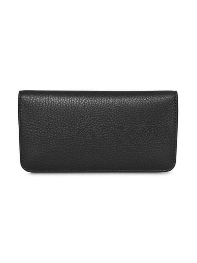 Shop Burberry Leather Phone Wallet In Black