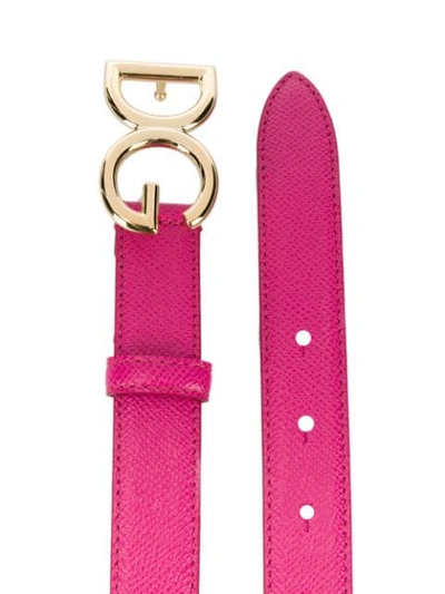 Shop Dolce & Gabbana Dg Logo Belt In Pink