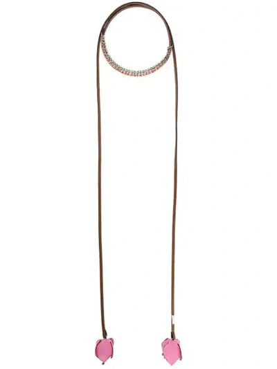 Shop Marni Chocker Necklace In 00r45 Flamingo