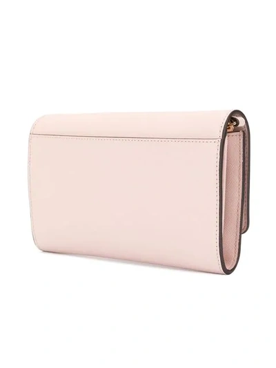 Shop Tory Burch Robinson Chain Wallet In Pink