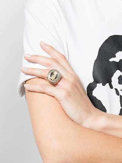 Shop Alexander Wang 'awg' Ring In Gold