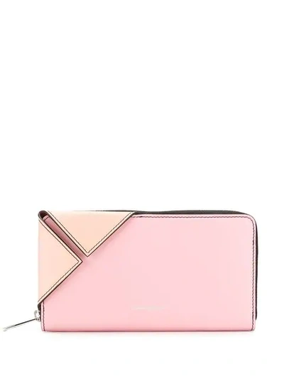 Shop Alexander Mcqueen Folded Corner Wallet - Pink
