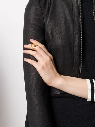 Shop Givenchy Heart Charm Ring In Gold