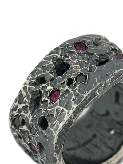 Shop Chin Teo Diamond & Ruby Splendour Ring - Metallic