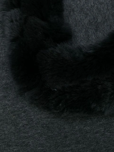 Shop N•peal Fur Trimmed Scarf In Grey