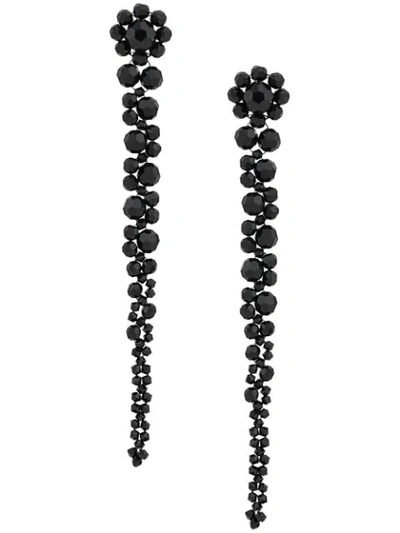 Simone Rocha Pendant Drop Earrings In Black