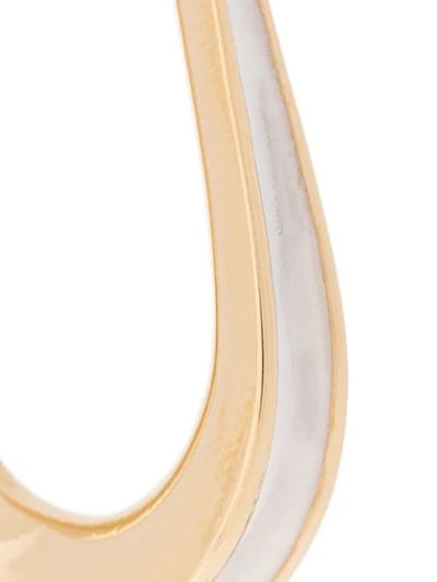 Shop Annelise Michelson Ellipse Xs Enamel Hoops In Gold