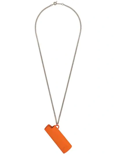 Shop Ambush Lighter Case Necklace In Orange