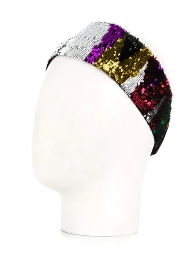 Shop Missoni Sequin Headband In Metallic